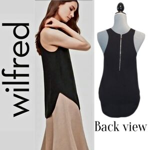 Wilfred Black Sleeveless Blouse with Zipper